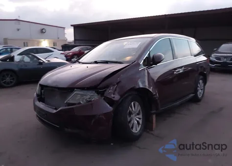 2014 Honda Odyssey Ex-L из США, поврежденный, VIN 5FNRL5H61EB067929